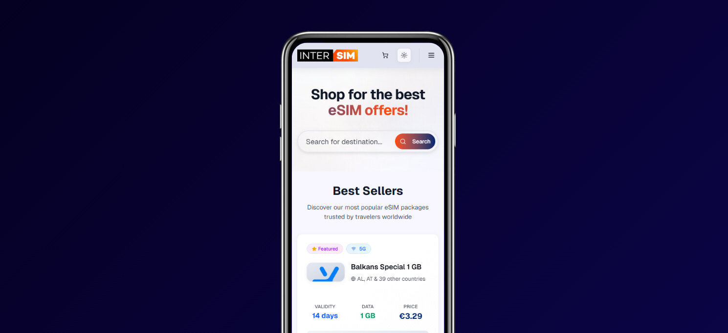 Intersim.me - eSIM App - project thumbnail
